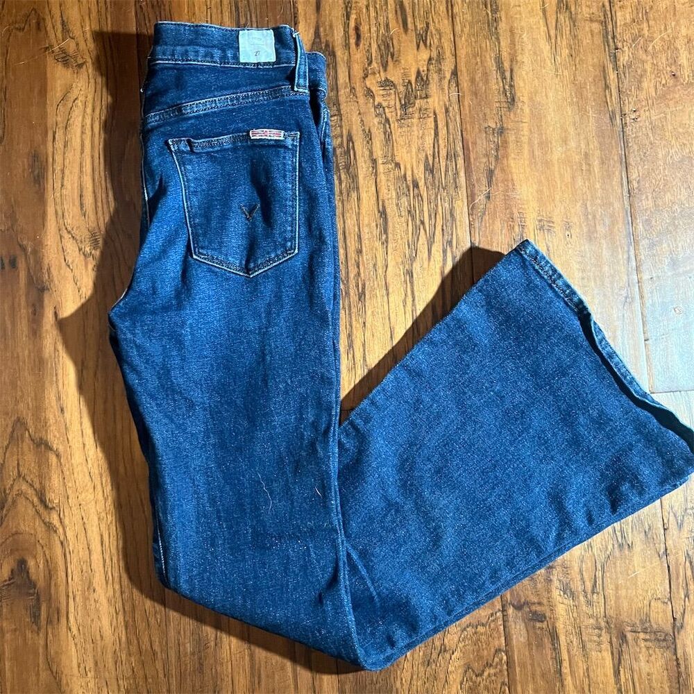 Hudson Women's High-Rise Flare Jeans Size 27 Dark Blue Denim